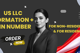 register US llc for non resident with ein, bank and address
