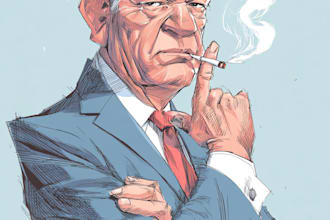 do a political or satirical cartoon