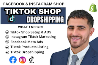 setup tiktok shop facebook shop fix tiktok shop manage tiktok shop dropshipping
