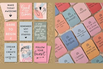 design affirmation card self love positive printable  custom card for you