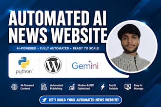 build an automated ai news or blog website with image generation