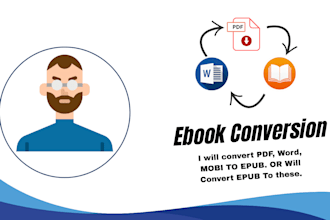 convert word, PDF, epub to mobi files for KDP and lulu