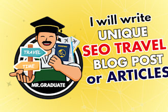 write unique and engaging SEO travel blog posts or articles