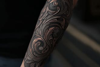 create a tattoo design of tattoo sleeve