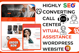 design call center website, virtual assistance ,call agency website