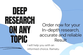 do in depth and accurate research on any topic