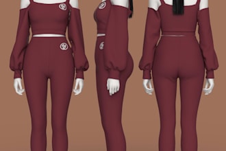 create 3d clothing mockups from your fashion sketches