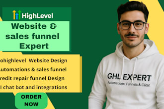 make high converting gohighlevel funnel website automation for credit repair