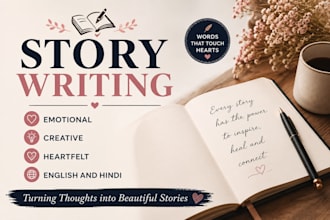 write emotional heart touching and creative stories