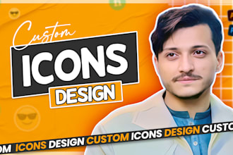 do custom icon design, hand drawn, app, website, and favicon icons set