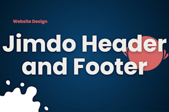 design jimdo header, responsive issues, fix header footer, create jimdo website