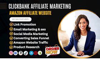 promote amazon affiliate website and clickbank affiliate marketing sales funnel
