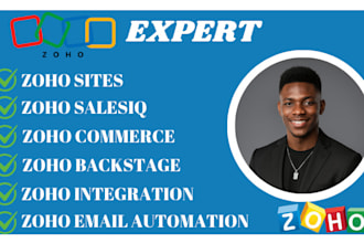 zoho crm zoho sites zoho forms zoho commerce zoho landing page, zoho backstage