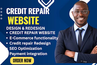 design credit repair website landing page credit repair sales funnel