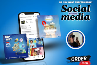 design modern social media posts for your brand