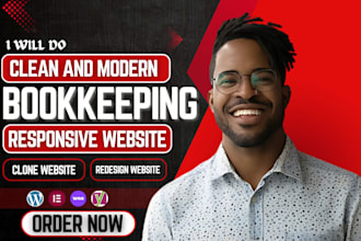 build bookkeeping website, accounting and financial website using wordpress