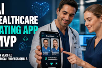 develop an ai healthcare dating app mvp for verified medical professionals