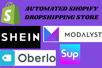 build a fully automated shopify dropshipping store via oberlo shein modalyst sup