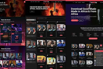 build a custom music website for bands, djs, producers, and musicians