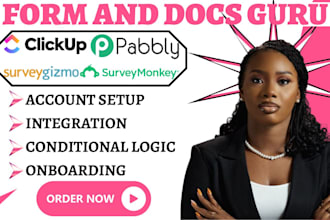 create pabblyform forminator gizmo feathery surveymonkey clickupform integration