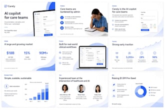 design a startup pitch deck, vc ready pre seed investor powerpoint pitch deck