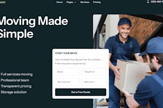 design squarespace moving company international moving relocation website