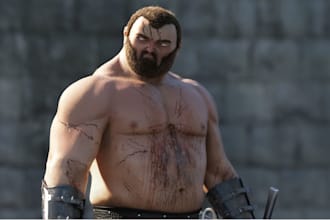 2dto3d cinematic character,portrait model,gladiator sculpt,gauntlet,morph target