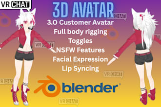 create vrchat humanoid avatar full body tracking character avis anime