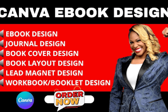canva ebook design workbook design journal design lead magnet layout design