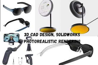 do 3d product design smart glasses foldable electronic product 3d cad design