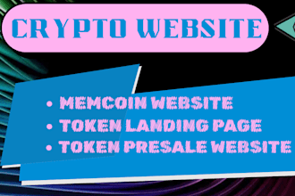 create a professional website for your crypto token, memecoin, or presale