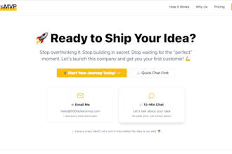launch your startup mvp in 21 days for 500 dollars