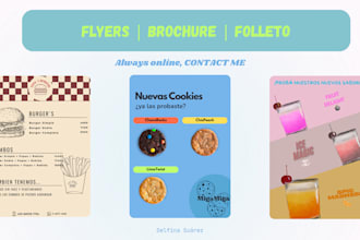 diseñaré flyers profesionales, brochure, folletos en canva