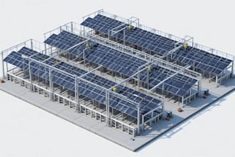 create solar and steel structure design, sheet metal and boq