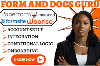create paper form woorise moosend formsite formstack form automation integration