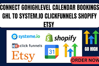 connect gohighlevel calendar bookings ghl to systemio clickfunnels shopify etsy