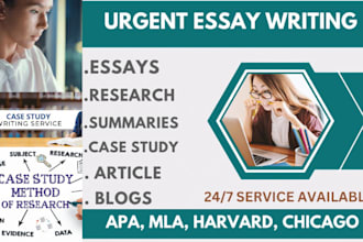 write urgent apa, mla, papers, research and essay