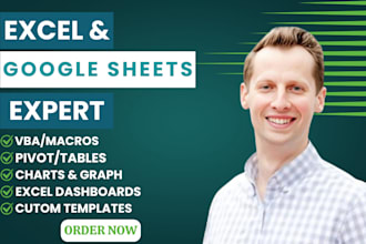 build custom excel dashboard, KPI reports, budget trackers, and automation tools
