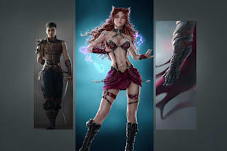 design stylized character concept art and illustration