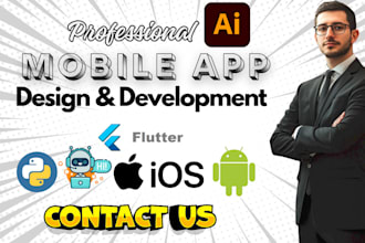 develop ai mobile app android ios app chatgpt bot saas flutter java python