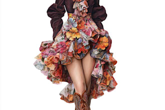 draw a digital fashion illustration, croqui or sketch