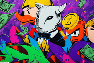 create custom street graffiti pop or urban art