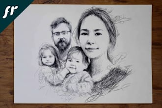 make scribble art, abstract line portrait
