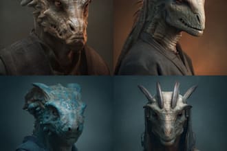 create realistic character and creature concept art