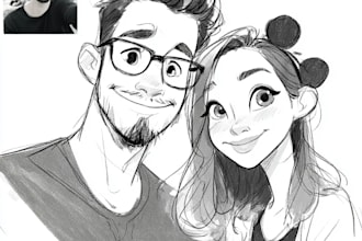 design a professional disney family portrait