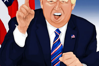 do a political or satirical cartoon