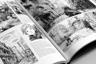 make comic script children illustration, kid picture book,