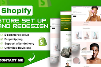 revamp shopify store, redesign shopify theme, fix shopify store issues