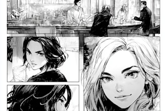 draw anime manga comic page manga storyboard manga artist webtoon manga art