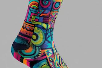create beautiful socks design